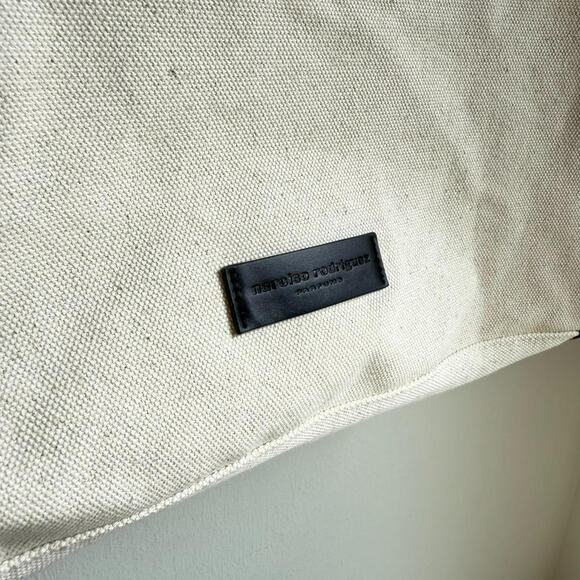 Narciso Rodriguez Parfums Cream Canvas Black Trim Tote Bag - Picture 2 of 5